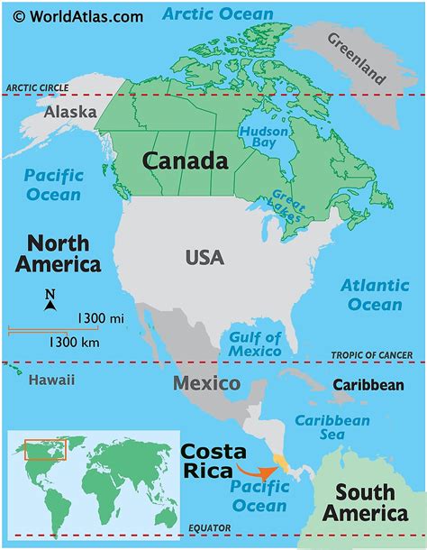 where is costa rica on the map of the world